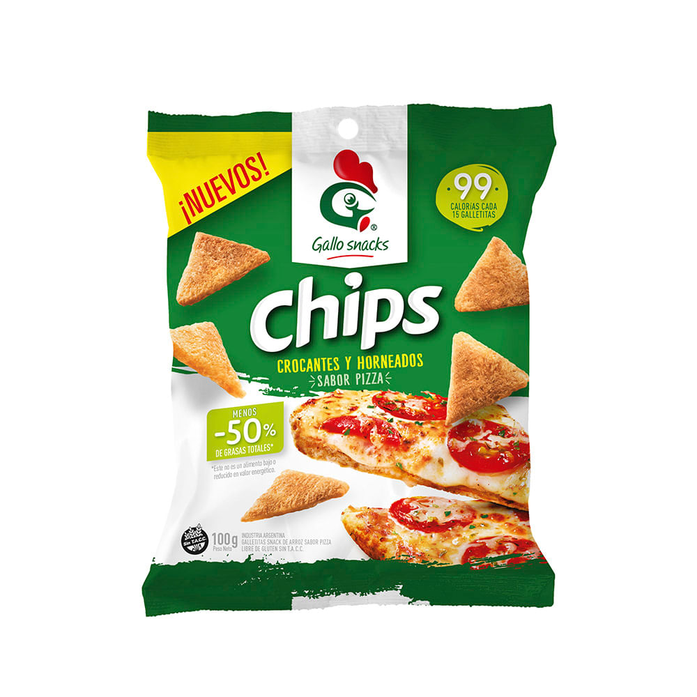 Galletitas Chips Pizza Nvo.Oct Gallo 100 Grs