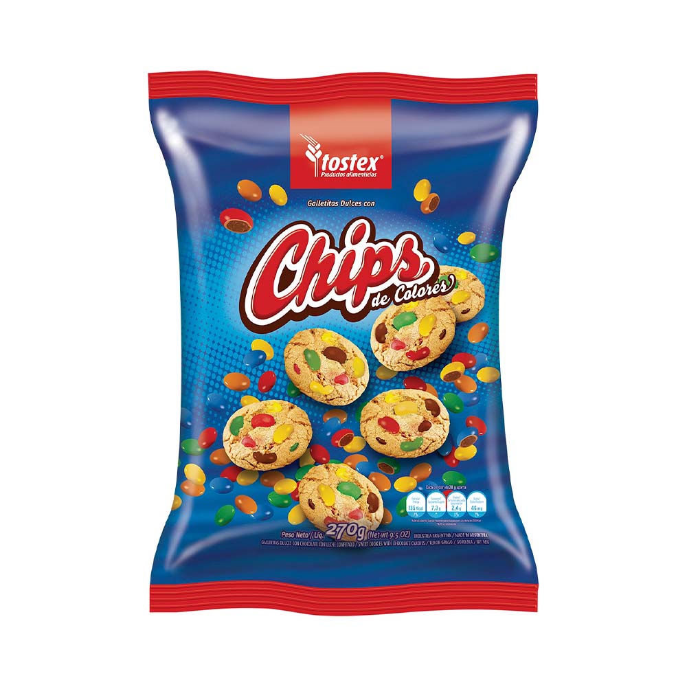 Galletitas Chips de Colores Tostex 270 Grs