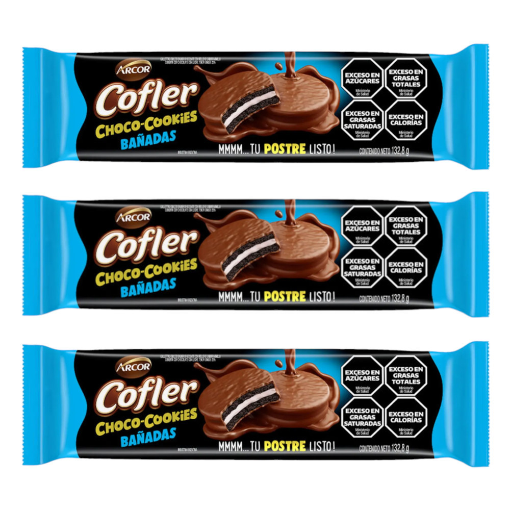 Galletitas Choco Cookies Bañadas Cofler 132.8 Grs