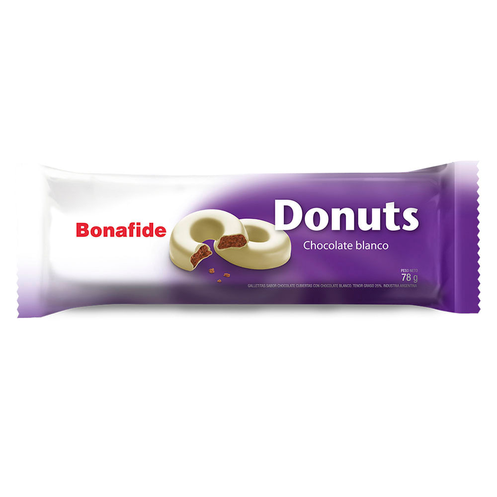 Galletitas Chocolate Blanco Donuts 78 Grs