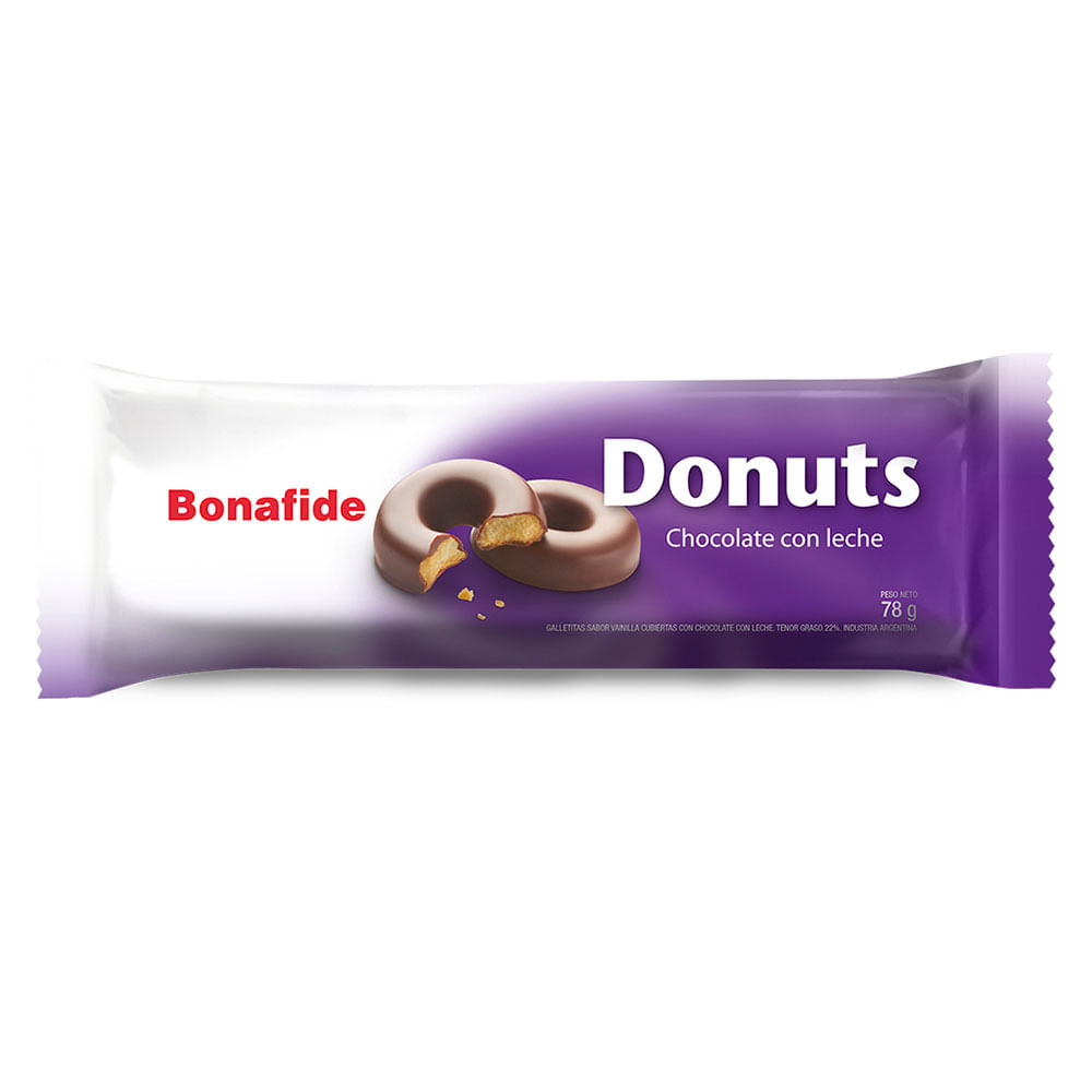 Galletitas Chocolate con Leche Donuts 78 Grs