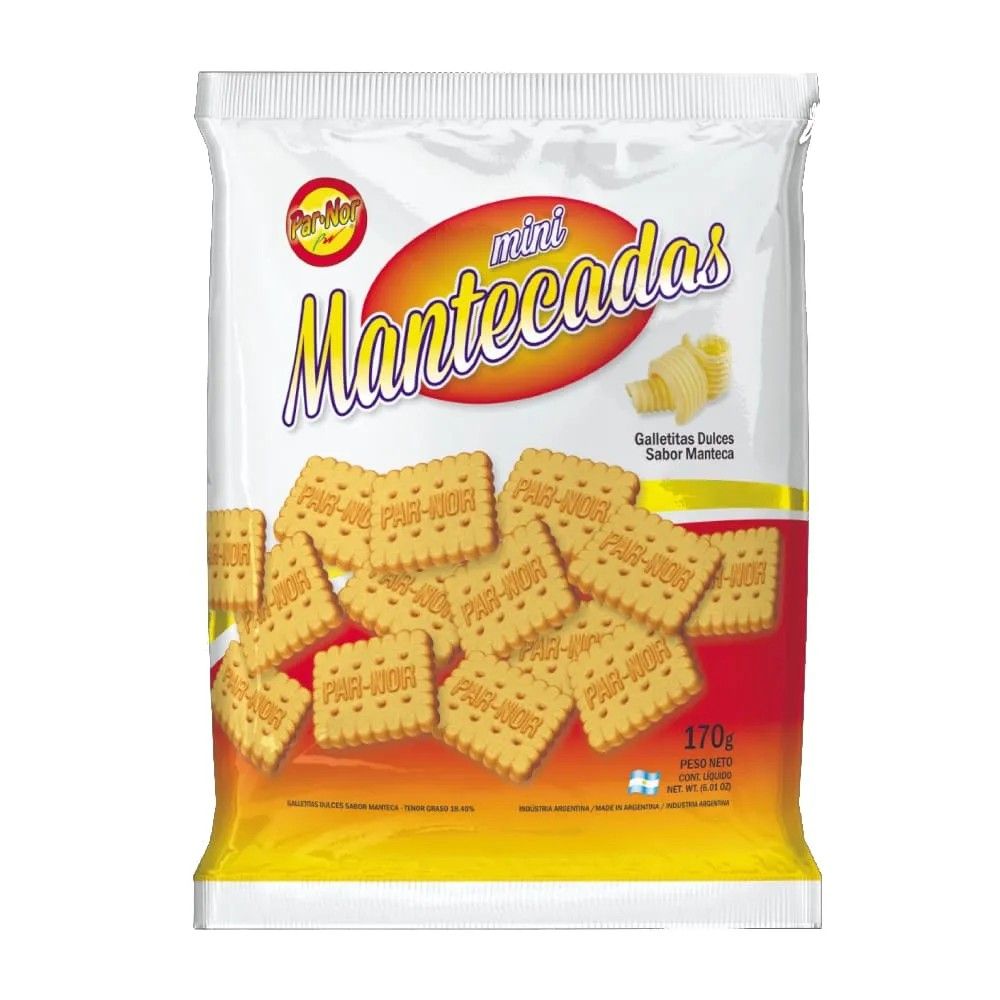 Galletitas Mini Mantecadas Par-Nor 170 Grs