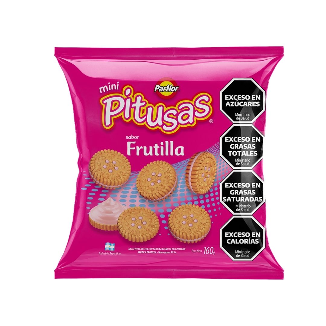 Galletitas Mini Pitusas Frutilla Par-Nor 160 Grs