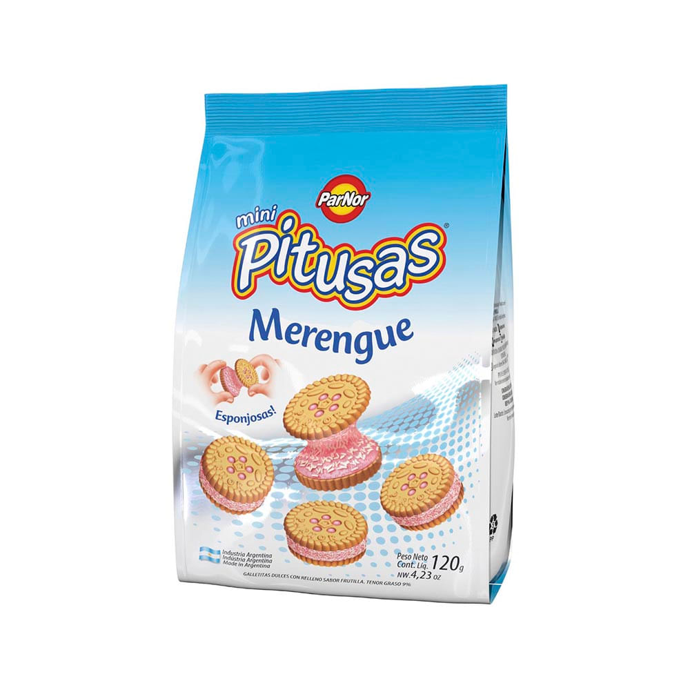 Galletitas Mini Pitusas Merengue Par-Nor 120 Grs