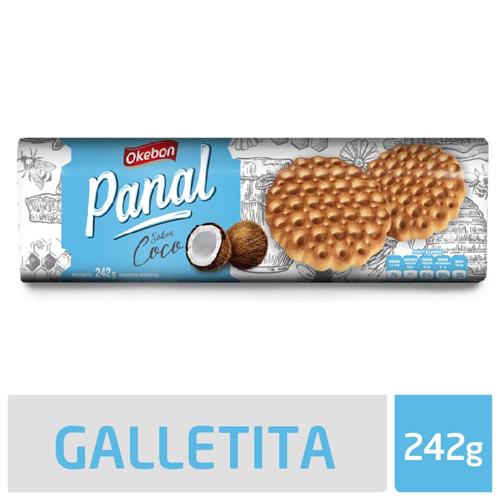 Galletitas Panal Chocolate Nvo.Oct Okebon 247 Grs
