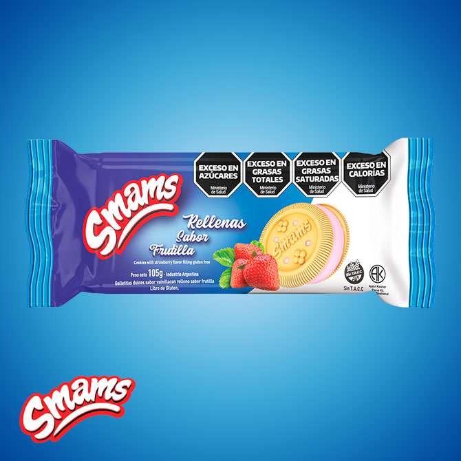 Galletitas Rellenas Chocolate Smams 105 Grs