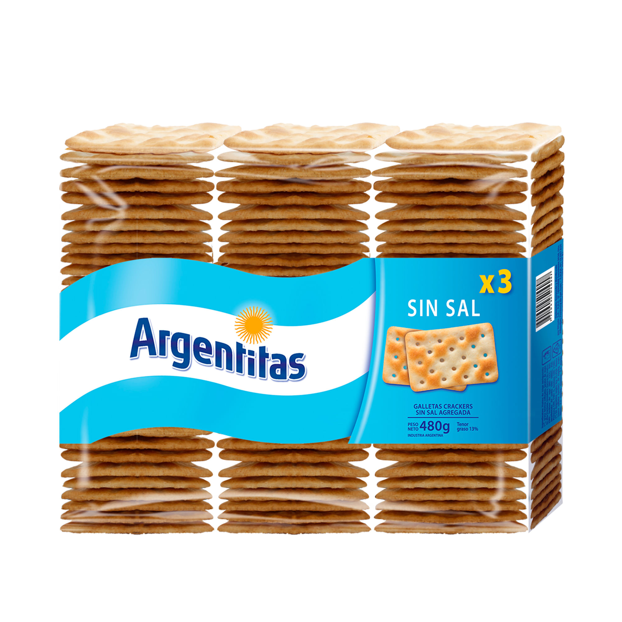 Galletitas Sin Sal Argentitas 480 Grs
