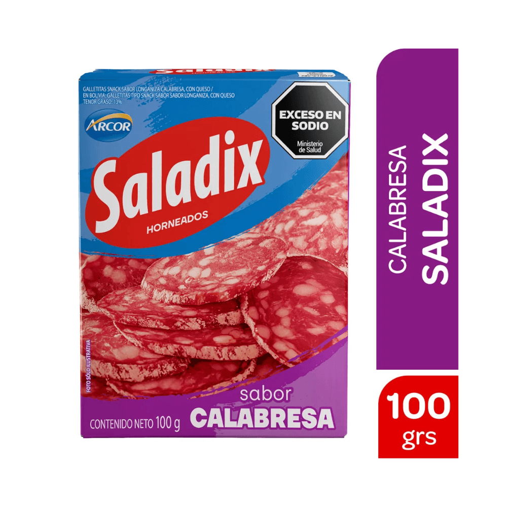 Galletitas Snack Calabresa Saladix 100 Grs