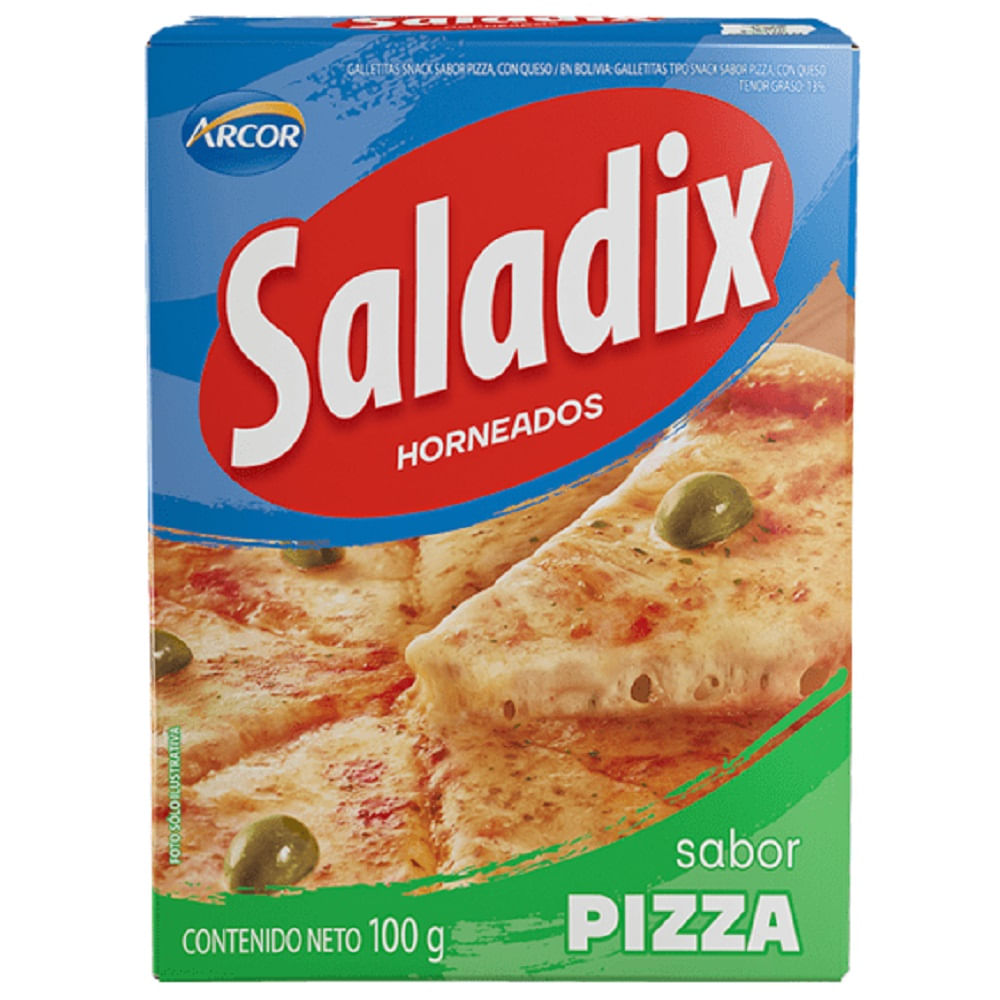 Galletitas Snack Pizza Salada Saladix 100 Grs