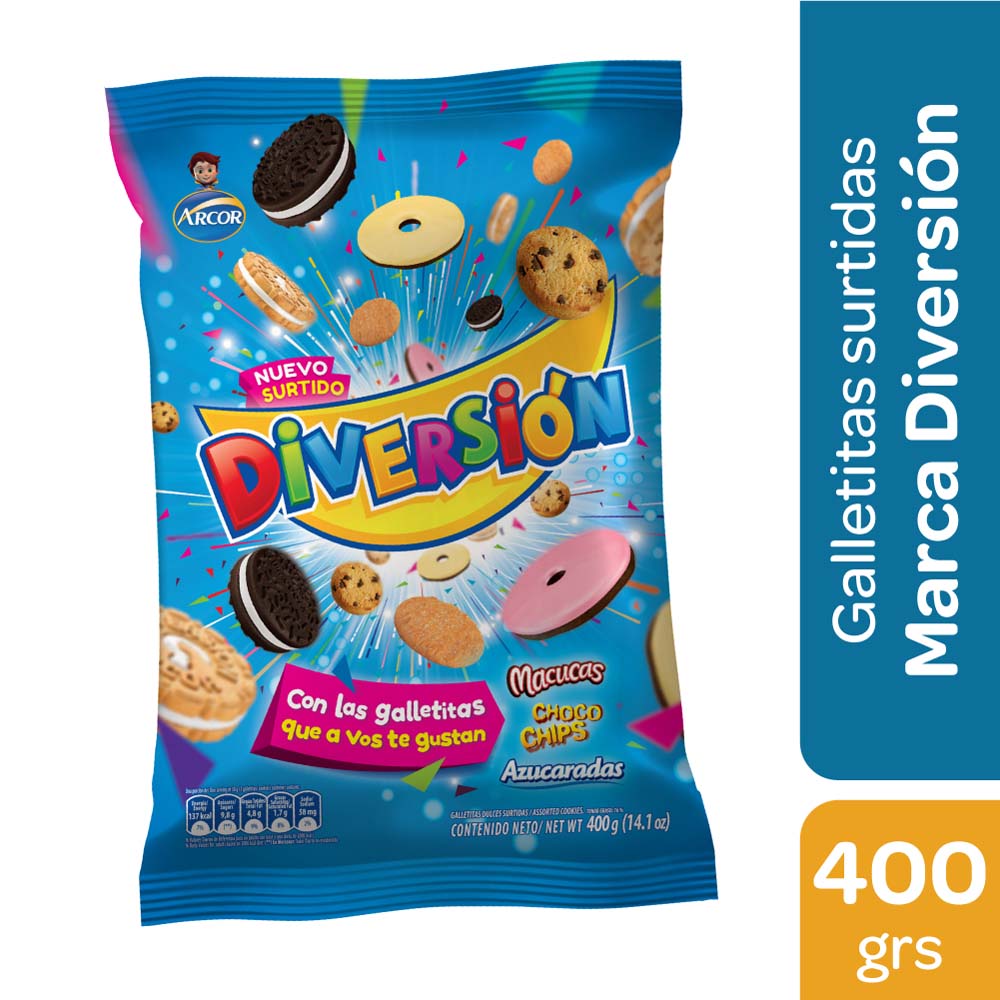 Galletitas Surtido Diversion 400 Grs