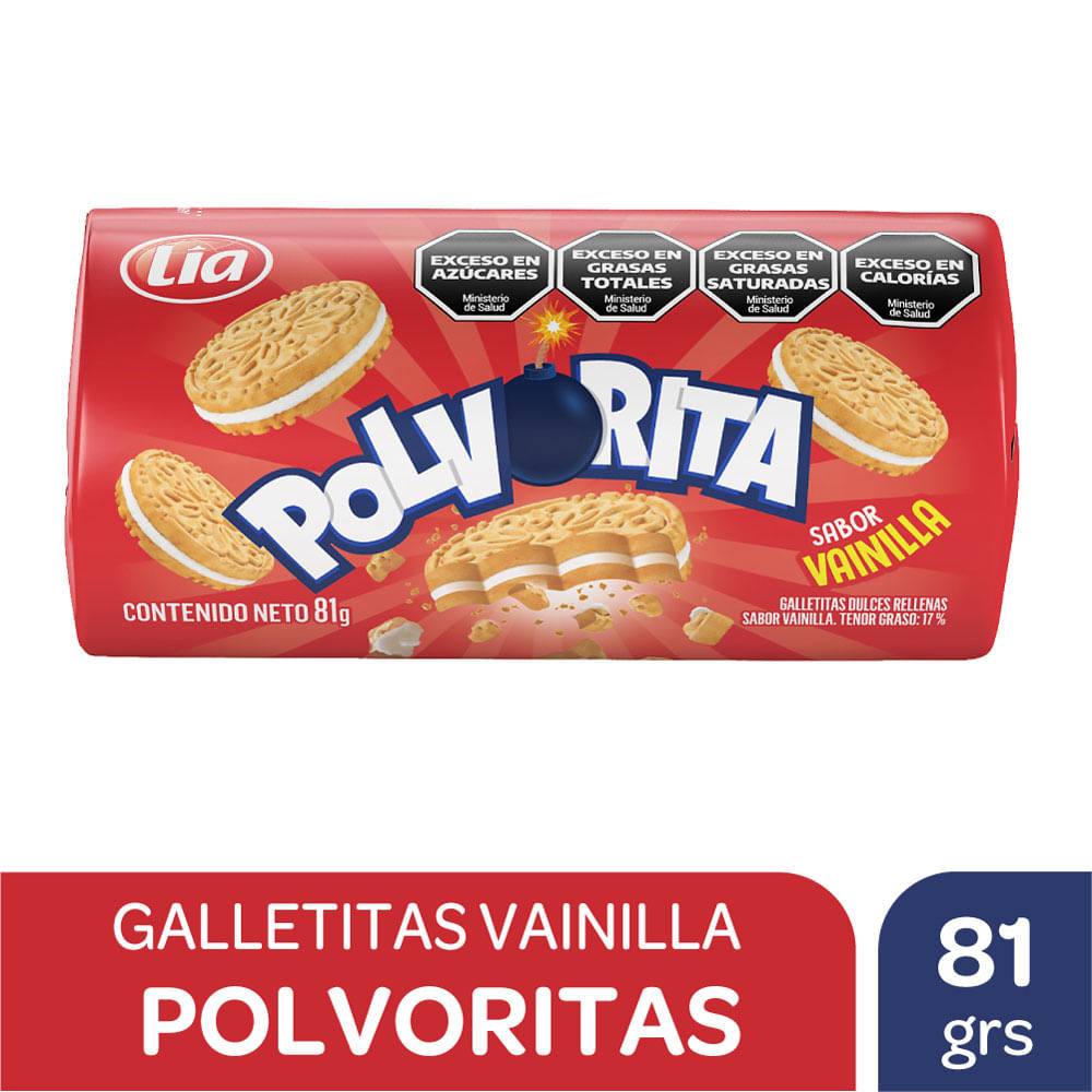 Galletitas Vainilla Rellenas C/Vainilla Polvorita 81 Grs