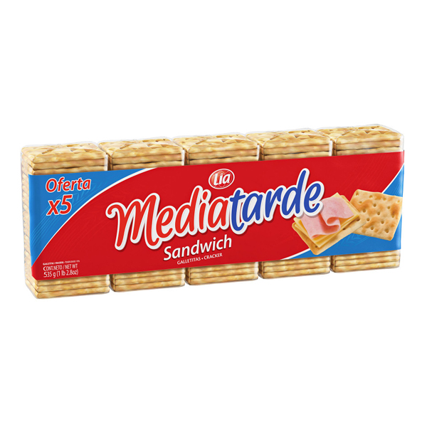 Galletitas de Agua Sandwich Media Tarde 535 Grs