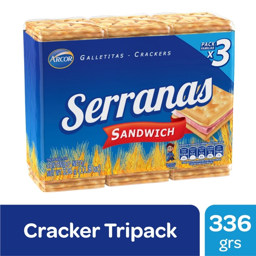 Galletitas de Agua Sandwich Serranas 112 Grs