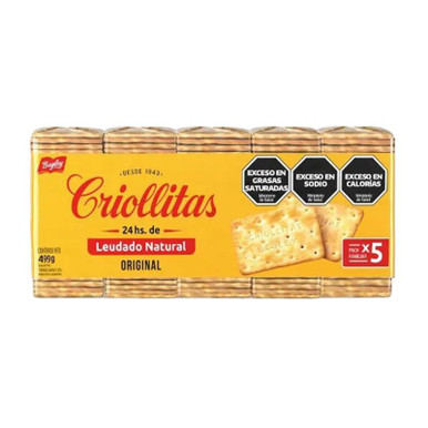 Galletitas de Agua x5 Criollitas 499 Grs