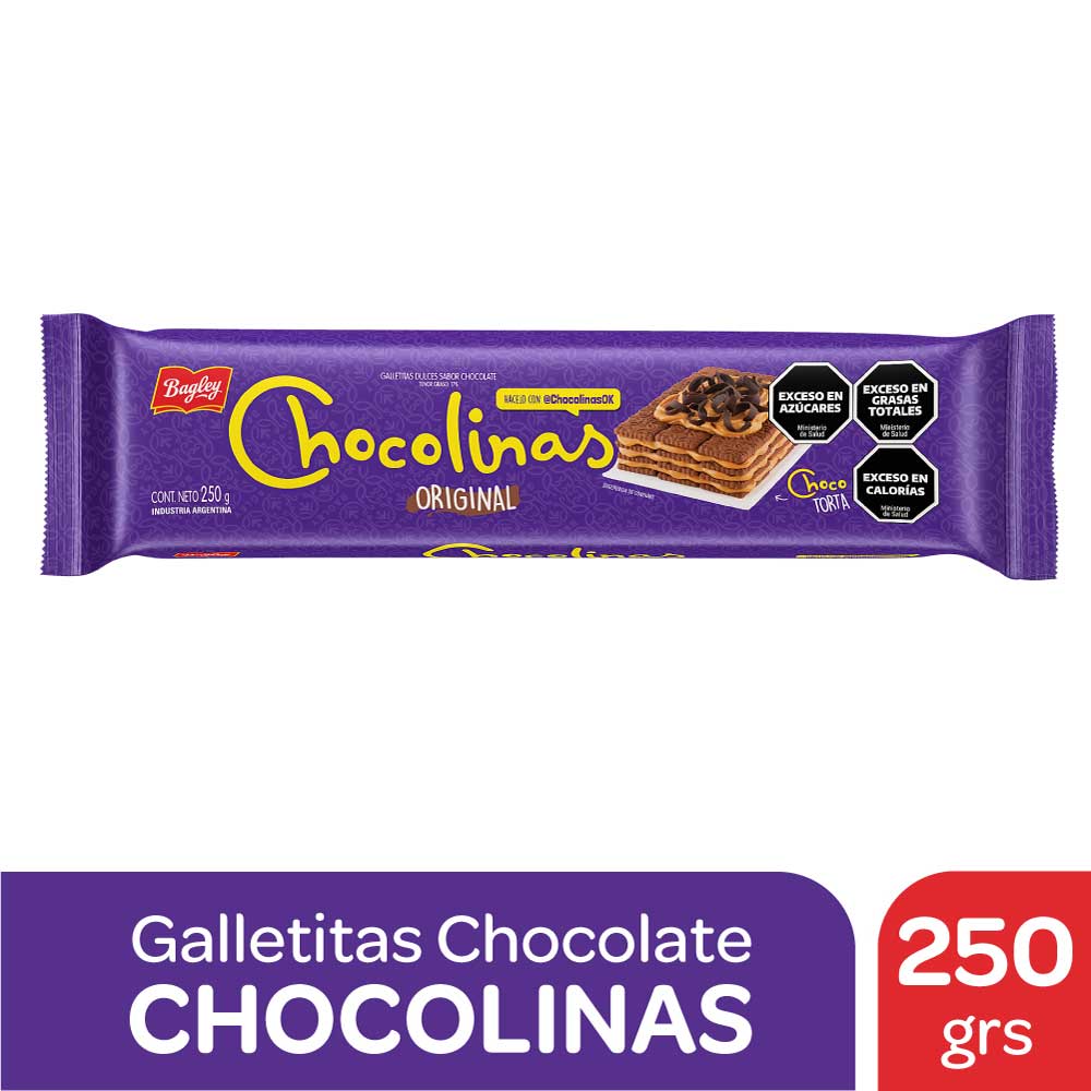 Galletitas de Chocolate Chocolinas 250 Grs