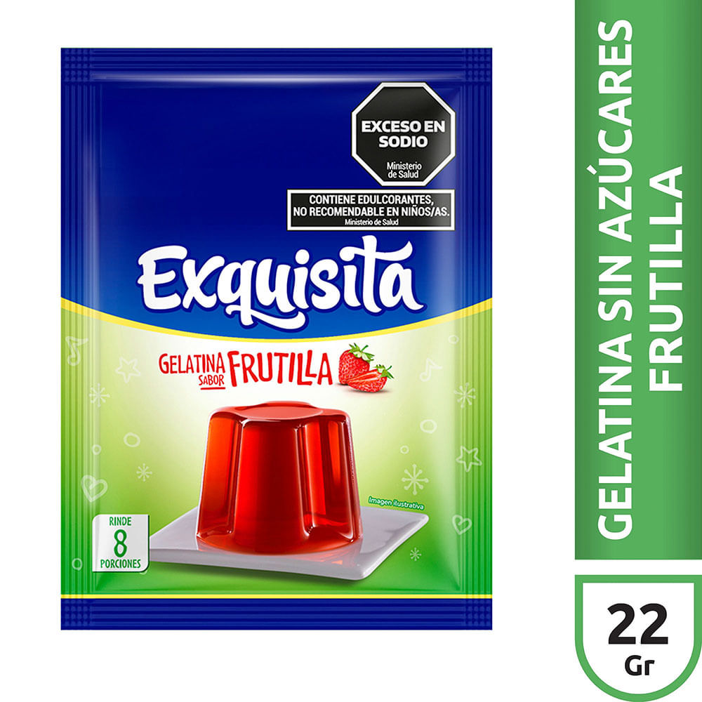 Gelatina Light Frutilla Exquisita 22 Grs