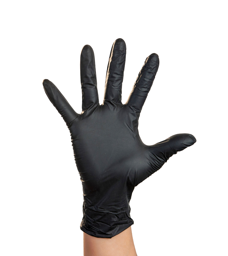 Guantes Descartables M Nitrilo Negro S/ Mediglove 100 Un