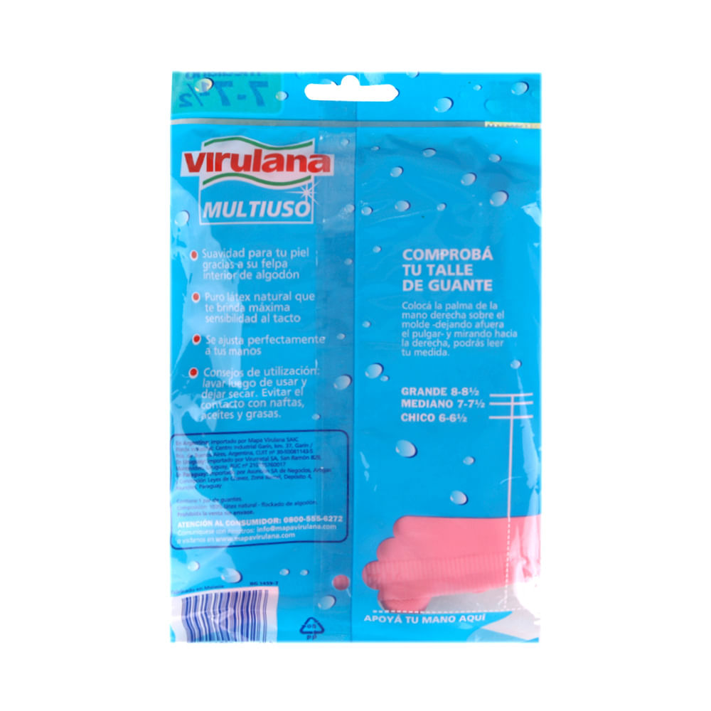 Guantes Goma Grande Virulana 1 Par