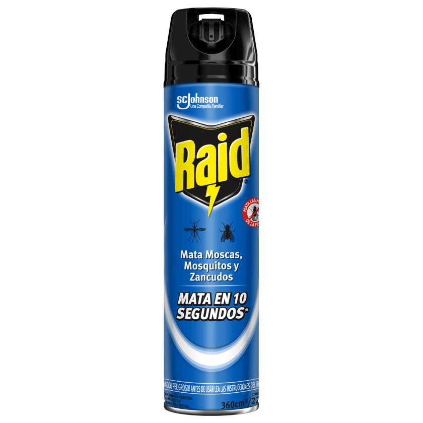 Insecticida Moscas-Mosquitos-Zancudos Raid 360 cc
