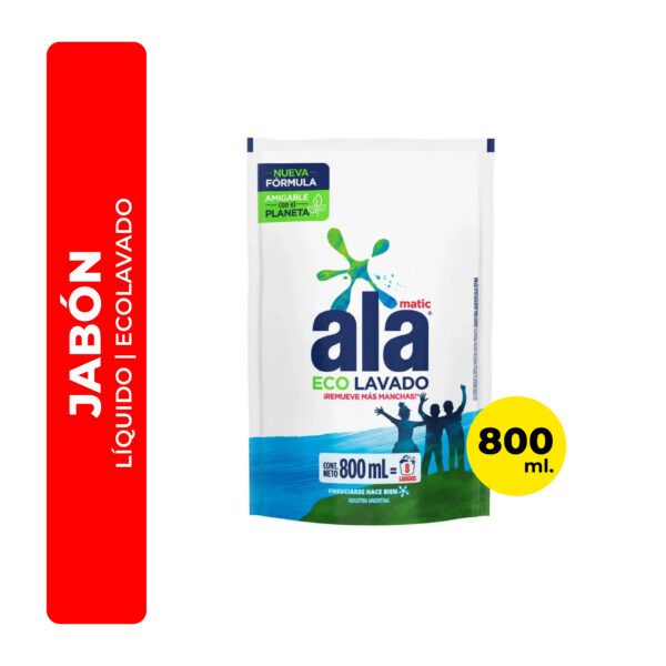 Jab.Liq. Eco Lavado a Mano DP Ala 800 ml