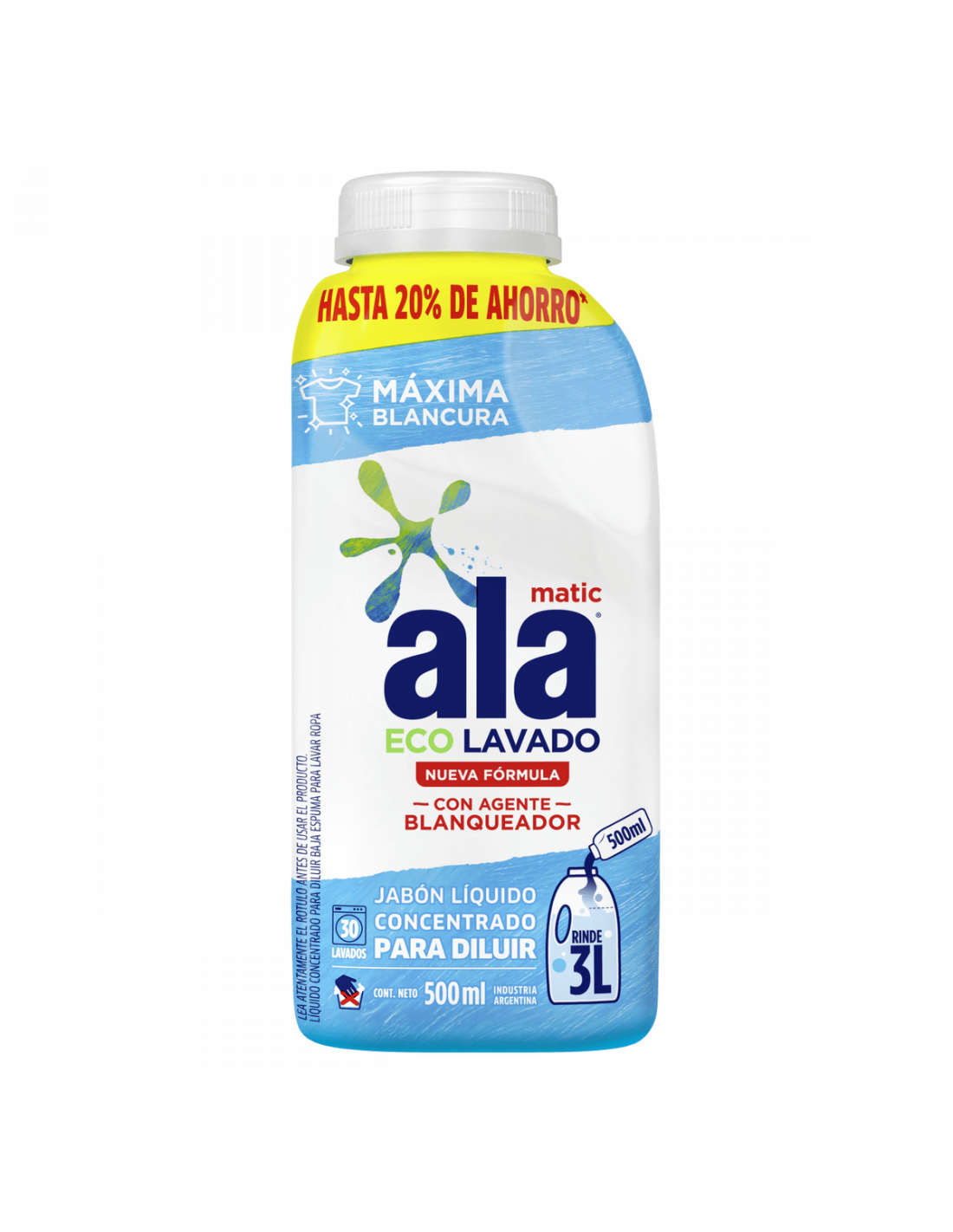 Jab.Liq. Matic Eco Lavado P/Diluir Ala 500 ml