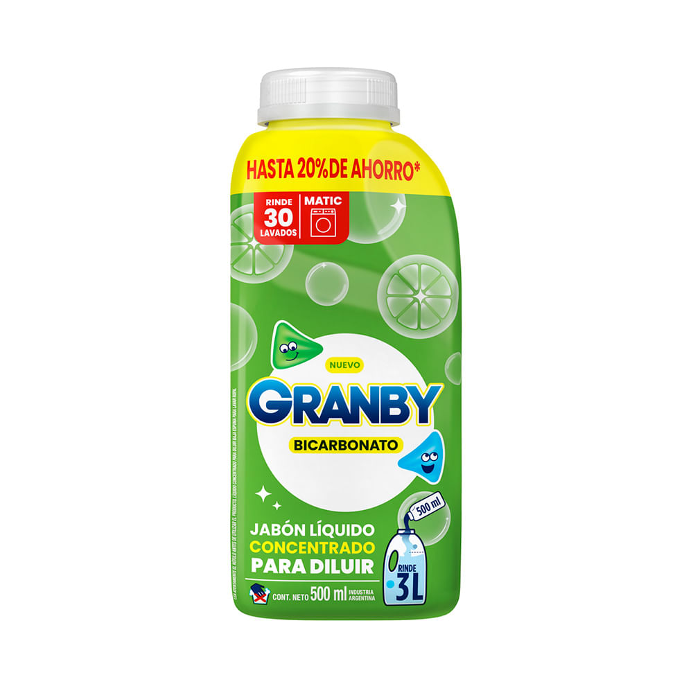 Jab.Liq. P/Diluir Bicarbonato Limon Mat Granby 500 ml
