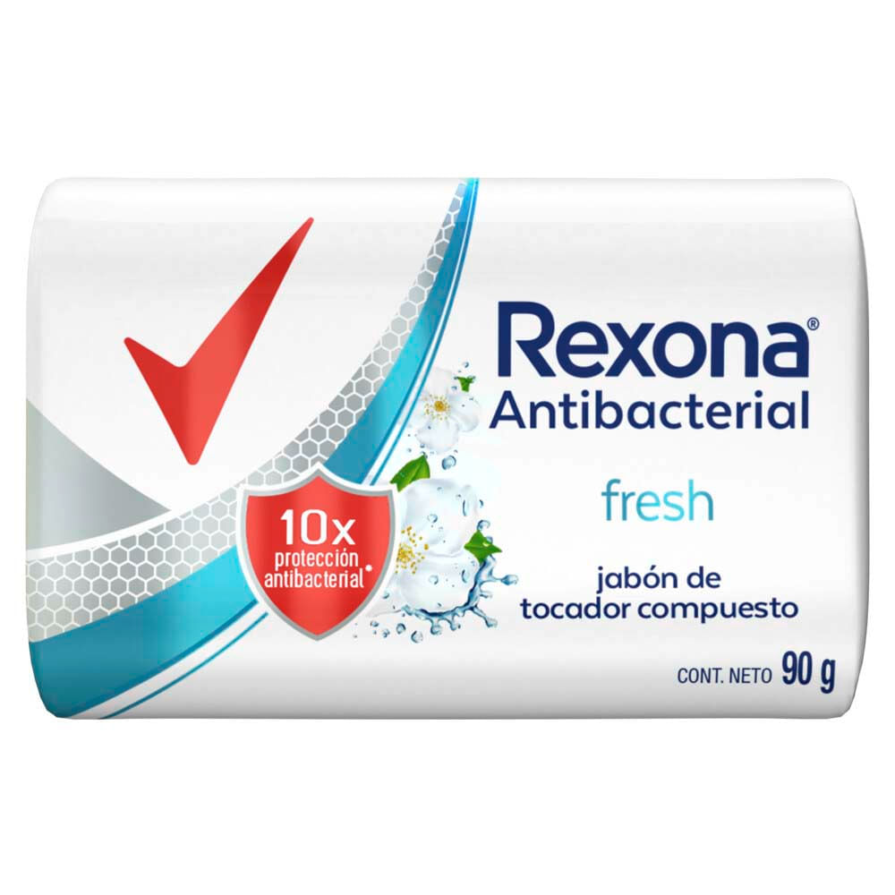 Jabon Antibacterial Fresh 99.9% Rexona 90 Grs