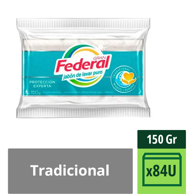 Jabon Blanco Gran Federal 150 Grs