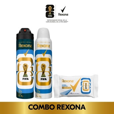 Jabon Copa Del Mundo x3 Rexona 360 Grs