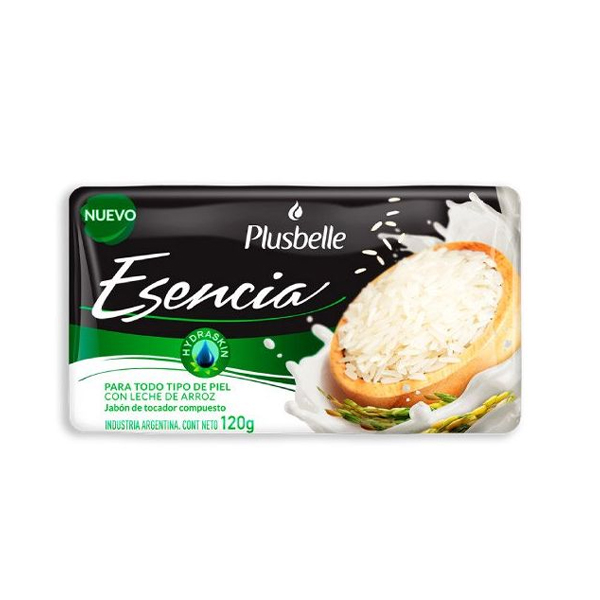 Jabon Esencia T.T. Piel C/Leche de Arro Plusbelle 120 Grs