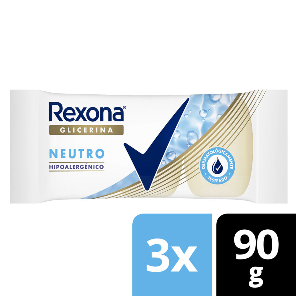Jabon Glicerina Neutro C/Vit.E X3 Rexona 270 Grs