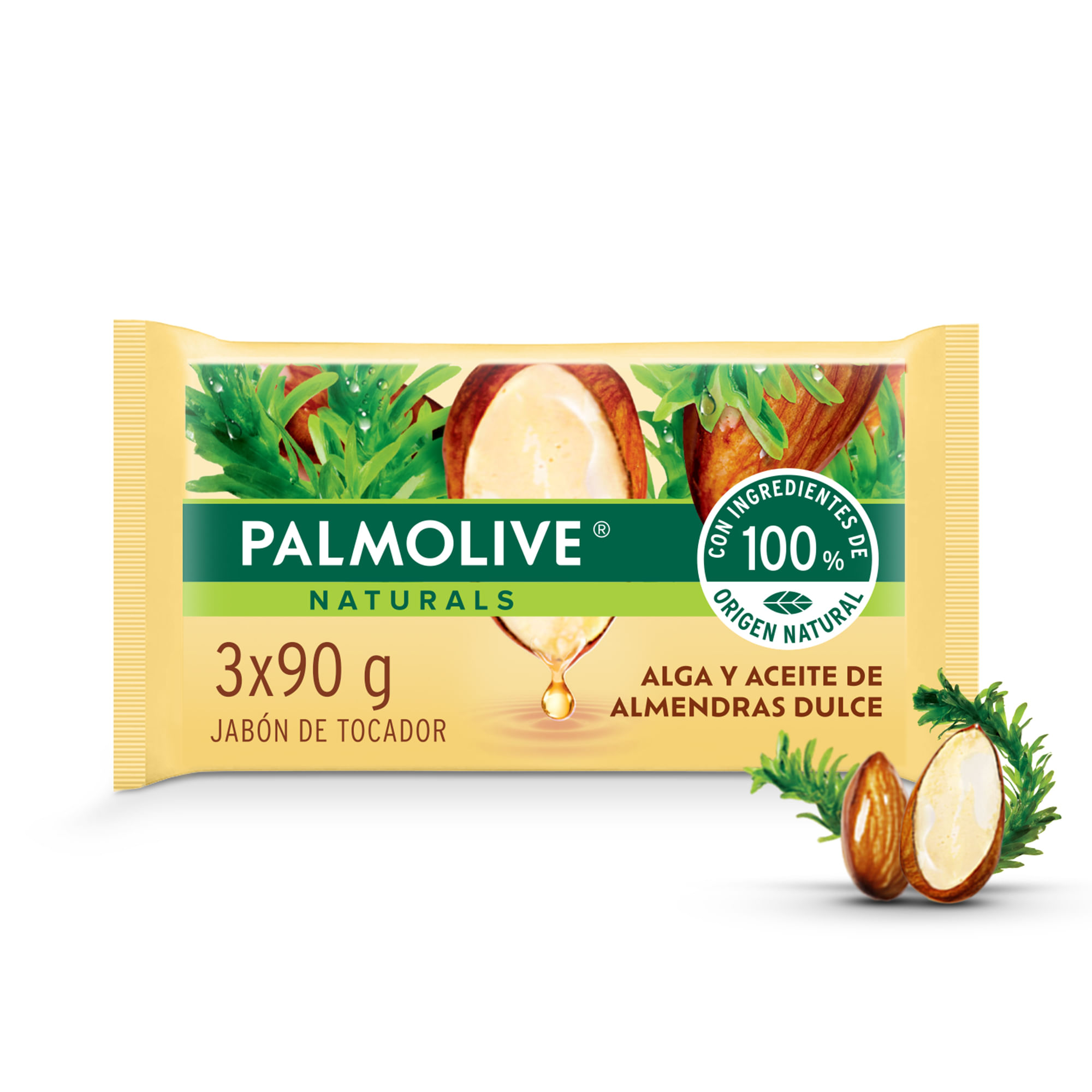 Jabon Naturals Alga y Almendra X3 Palmolive 270 Grs
