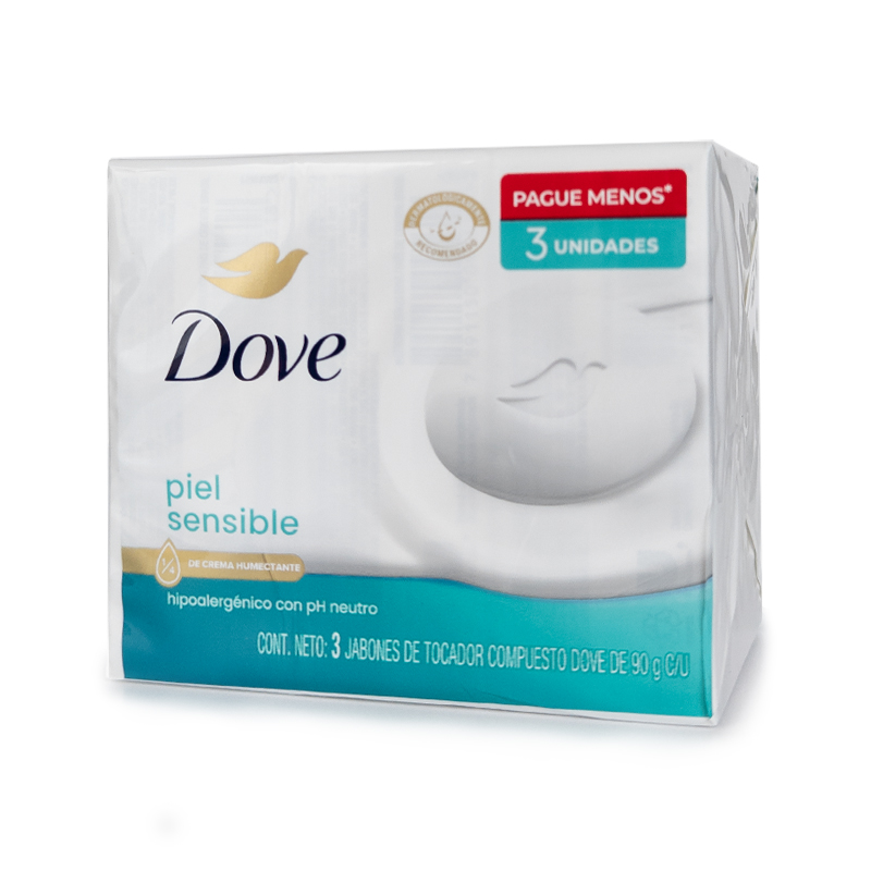 Jabon Piel Sensible x3 Dove 270 Grs