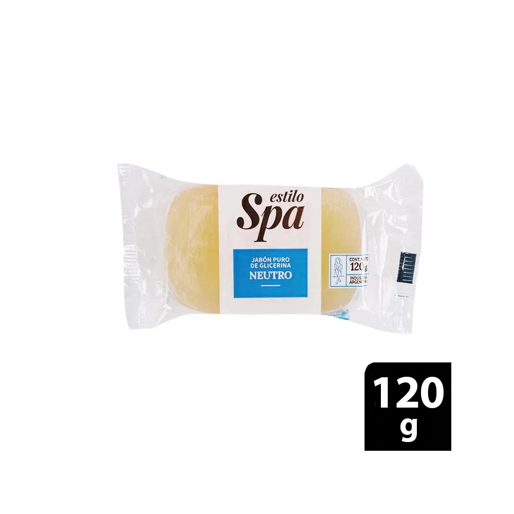 Jabon de Glicerina Neutro Estilo Spa 120 Grs