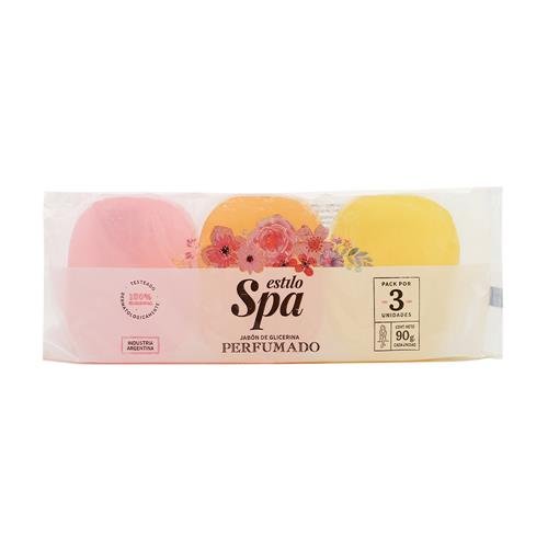 Jabon de Glicerina Perfumado X3 Estilo Spa 270 Grs