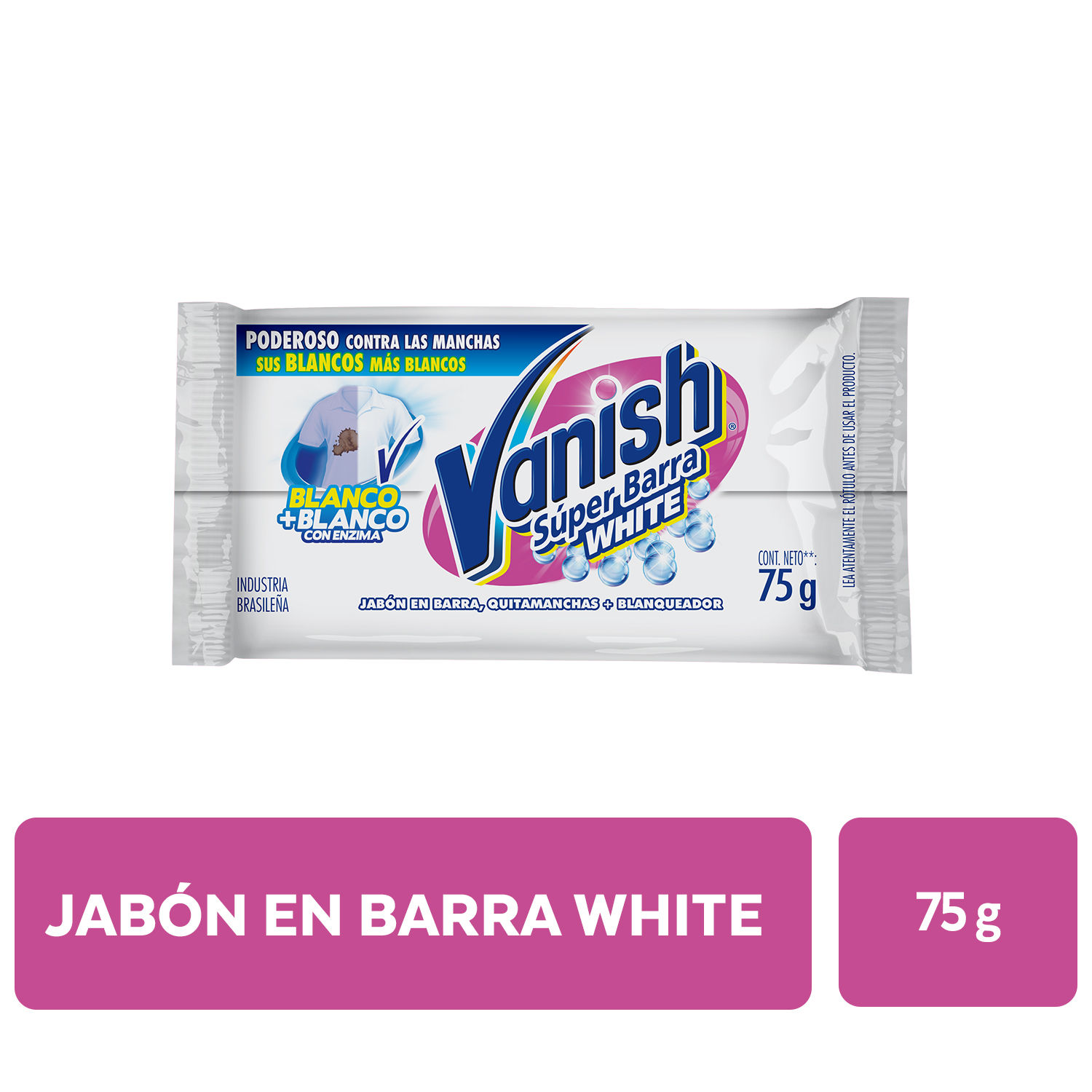 Jabon en Barra Quitamanchas White Vanish 75 Grs