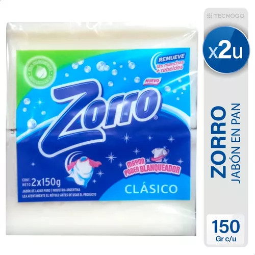 Jabon en Pan Clasico Zorro 300 Grs