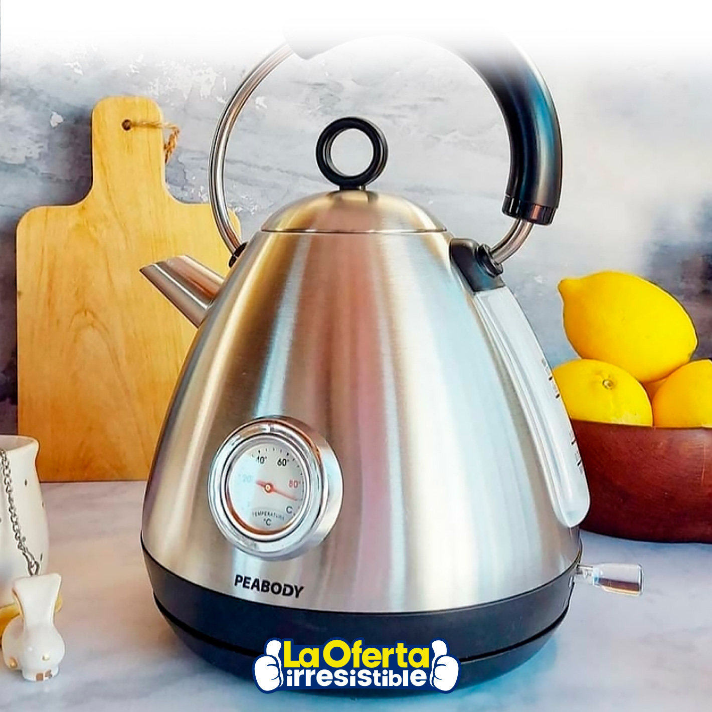Jarra Electrica Inoxidable Peabody Un
