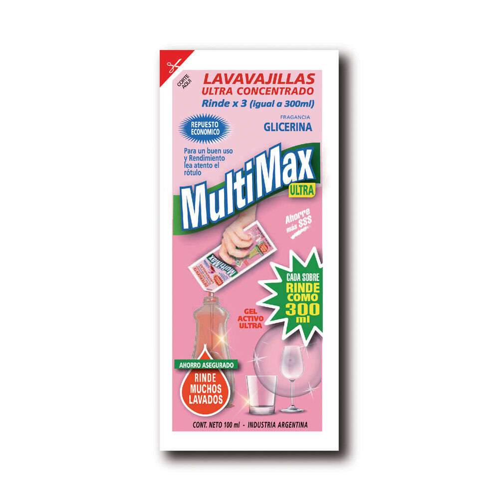 Lavavajilla Concentrado Glicerina MultiMax 100 ml