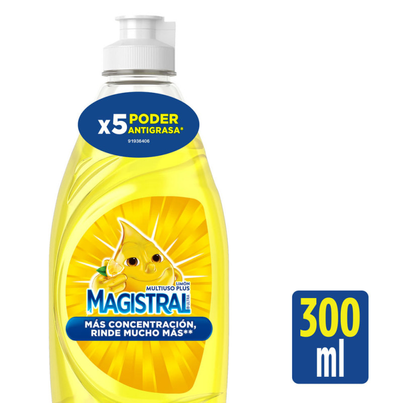 Lavavajilla Ultra Desengrasante Limon C Magistral 300 ml