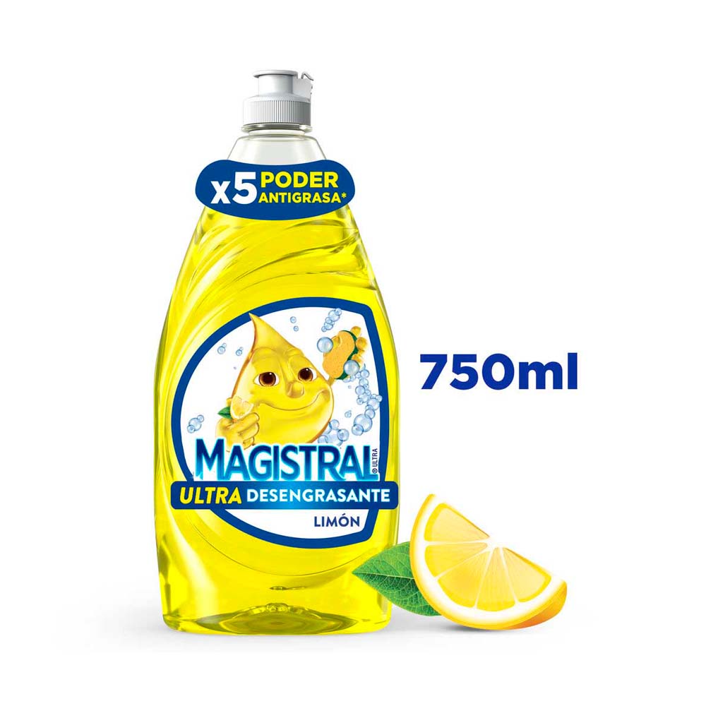Lavavajilla Ultra Desengrasante Limon Magistral 750 ml