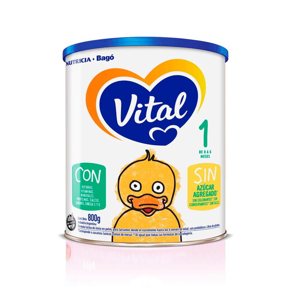 Leche Infantil 1 (0 a 6 Meses) Nvo. Vital 800 Grs