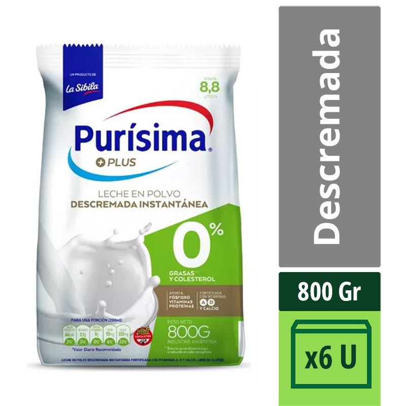 Leche en Polvo Descremada Apostoles 800 Grs