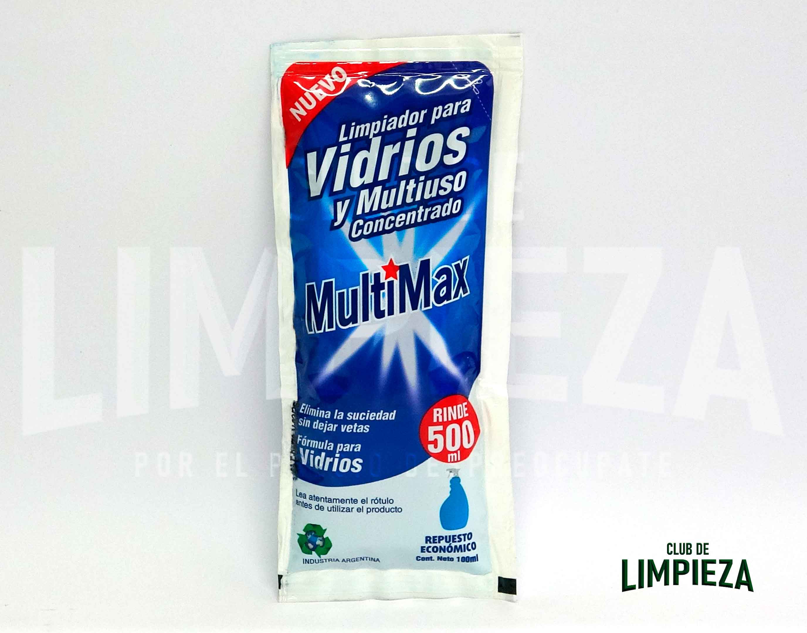 Limp.Liq. Concentrado Vidrios Rinde500m MultiMax 100 ml