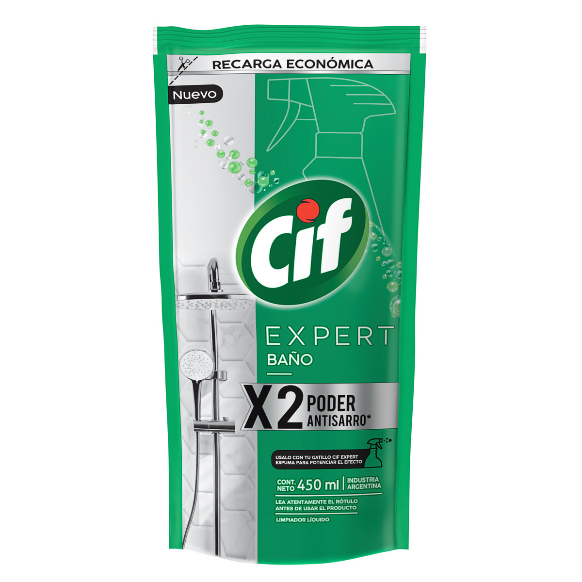 Limpiador Expert Baño X2 DP Cif 450 ml