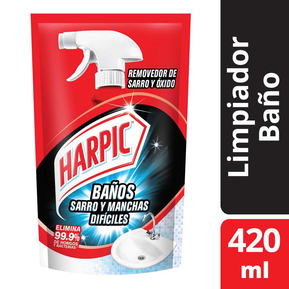 Limpiador Liq. Baño Sarro y Manchas Dif Harpic 420 ml