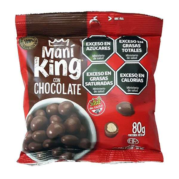 Mani Bañado C/Choco Semiamargo Mani King 80 Grs