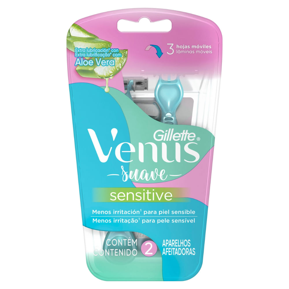 Maq.de Afeitar Suave Sensitive Venus 2 Un