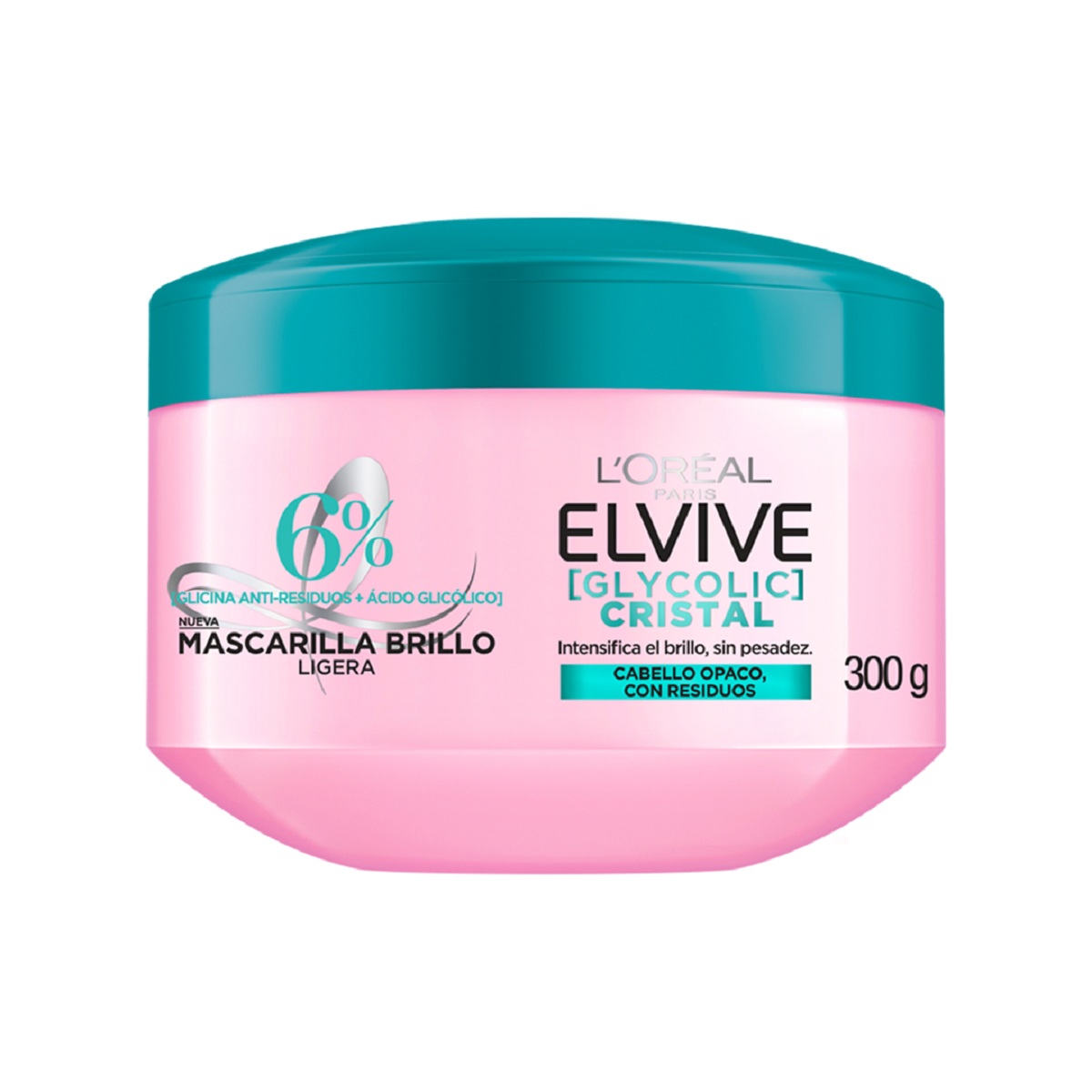 Mascarilla Brillo Glycolic Cristal Elvive 300 ml