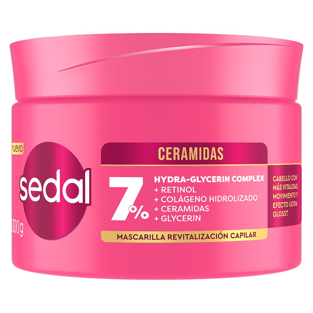 Mascarilla Capilar Brillo Ceramidas Sedal 300 Grs